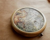 Зеркальце "Карта тартарии" - ручная работа, handmade