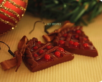 Серьги "Рождественский пирог" - ручная работа, handmade